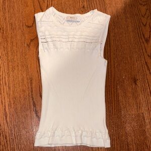 Bailey 44 Cream Textured Tank Top